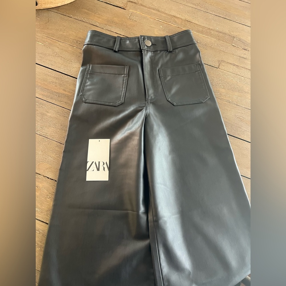 COPY - BRAND NEW ZARA MARINE LEATHER PANTS